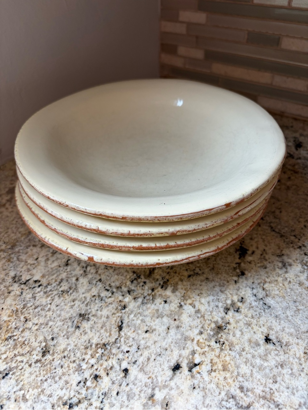 🍝 VIETRI Cucina Fresca Crema salad Pasta Bowls  plates (set of 4) 8.5”